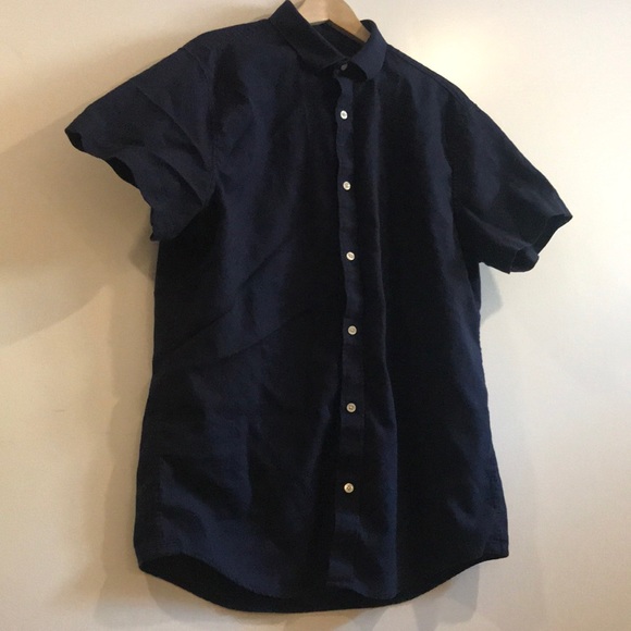 Frank & Oak Cotton Short sleeve Navy - Picture 3 of 3
